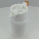 Ver imagem 5 de Garrafa Térmica Café Água Chá 25x13x13cm 1LITRO Plástico Branco Ampola Vidro Norden