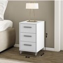 Ver imagem 4 de Mesa de Cabeceira com 3 Gavetas - Branco