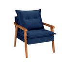 Ver imagem 2 de Poltronas Decorativa Munique Evidence Suede Azul Marinho