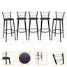 Kit 5 Banquetas para Balcão Bancada Cozinha Bistrô Ilhas Gourmet Bares Banco Flórida Preta - 1