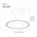 Ver imagem 3 de Luminária de Teto Plafon de Sobrepor Redondo P/ 01 Lâmpada E27 em Vidro:vermelho