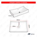 Ver imagem 4 de Cuba Banheiro Lavabo Em Cerâmica Louça Branca Retangular Tubrax