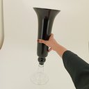 Ver imagem 6 de Vaso Decorativo de Vidro Preto 50x16x16cm Enfeite Sala Mesa Estante Aparador