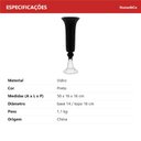 Ver imagem 7 de Vaso Decorativo de Vidro Preto 50x16x16cm Enfeite Sala Mesa Estante Aparador