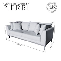 Sofá Impermeável Pierri 200cm Base Madeira - Fendi - 4