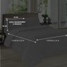 Jogo de Cama Casal 5 Peças com Edredom e Porta Travesseiros Cinza Casa Dona - 4