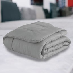 Jogo de Cama Casal 5 Peças com Edredom e Porta Travesseiros Cinza Casa Dona - 3