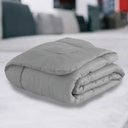 Ver imagem 3 de Jogo de Cama Casal 5 Peças com Edredom e Porta Travesseiros Cinza Casa Dona