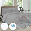 Ver imagem 2 de Jogo de Cama Casal 5 Peças com Edredom e Porta Travesseiros Cinza Casa Dona