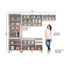 Ver imagem 3 de Cozinha Modulada Completa Connect 4 Peças 2 Aéreos + 1 Balcão + 1 Paneleiro sem Pia C04p01 1