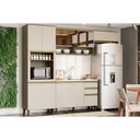 Ver imagem 1 de Cozinha Modulada Completa Connect 4 Peças 2 Aéreos + 1 Balcão + 1 Paneleiro sem Pia C04p01 1