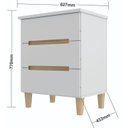 Ver imagem 3 de Conjunto com 2 Mesas de Cabeceira MDF Logan Yescasa Branco