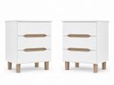 Ver imagem 2 de Conjunto com 2 Mesas de Cabeceira MDF Logan Yescasa Branco