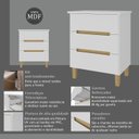 Ver imagem 6 de Conjunto com 2 Mesas de Cabeceira MDF Logan Yescasa Branco