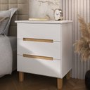 Ver imagem 2 de Conjunto com 2 Mesas de Cabeceira MDF Logan Yescasa Branco