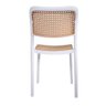 Cadeira Maya Telinha Cozinha Empilhável Jantar Branca - 3