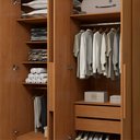 Ver mais imagens de Guarda-Roupa Casal 6 Portas 5 Gavetas MDF 243cm Áries Amêndoa Clean