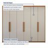 Guarda Roupa Áries 6 Portas 5 Gavetas - 8