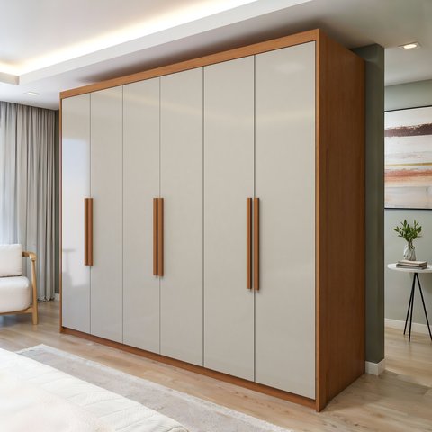 Guarda Roupa Áries 6 Portas 5 Gavetas