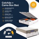Ver imagem 4 de Cama Box Baú com Colchão Gazin de Espuma D28 Double Face Force Plus Queen 158cm