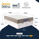 Ver imagem 3 de Cama Box Baú com Colchão Gazin de Espuma D28 Double Face Force Plus Queen 158cm