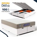 Ver imagem 2 de Cama Box Baú com Colchão Gazin de Espuma D28 Double Face Force Plus Queen 158cm