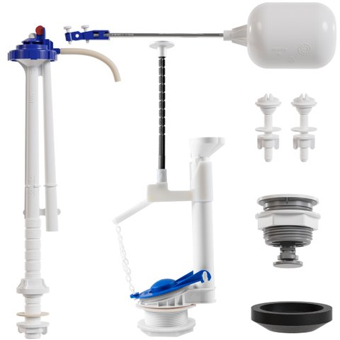 Kit Mecanismo Reparo Completo Entrada e Saída Universal com Boia P/ Caixa Acoplada Descarga | Astra