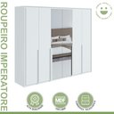 Ver imagem 3 de Guarda-roupa 6 Portas 6 Gavetas 100% Mdf Imperatore com Espelho