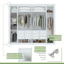 Ver imagem 7 de Guarda-roupa 6 Portas 6 Gavetas 100% Mdf Imperatore com Espelho