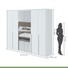 Guarda-roupa 6 Portas 6 Gavetas 100% Mdf Imperatore com Espelho - 8