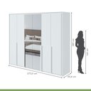 Ver mais imagens de Guarda-roupa 6 Portas 6 Gavetas 100% Mdf Imperatore com Espelho
