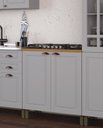 Ver imagem 4 de Balcão 1,20cm com 3 Portas 2 Gavetas com Tampo 100% Mdf Titânio Fosco Amoudi