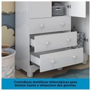 Ver imagem 7 de Guardaroupa Infantil Peroba Junior 3 Portas 3 Gaveta Branco