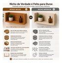Ver mais imagens de Kit Nicho e Prateleira 120cm Sala Quarto Decoração Parede