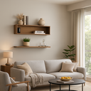 Ver imagem 4 de Kit Nicho e Prateleira 120cm Sala Quarto Decoração Estante