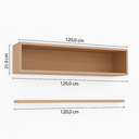 Ver imagem 7 de Kit Nicho e Prateleira 120cm Sala Quarto Decoração Estante