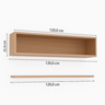 Kit Nicho e Prateleira 120cm Sala Quarto Decoração Estante - 7