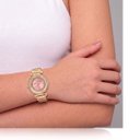 Ver imagem 2 de Relógio Feminino Luxo Paris com Strass Correa Metal + Caixa