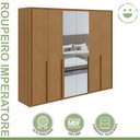 Ver imagem 3 de Guarda-roupa 6 Portas 6 Gavetas 100% Mdf Imperatore com Espelho