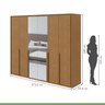 Guarda-roupa 6 Portas 6 Gavetas 100% Mdf Imperatore com Espelho - 8