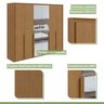 Guarda-roupa 6 Portas 6 Gavetas 100% Mdf Imperatore com Espelho - 4