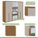 Ver imagem 4 de Guarda-roupa 6 Portas 6 Gavetas 100% Mdf Imperatore com Espelho