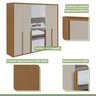 Guarda-roupa 6 Portas 6 Gavetas 100% Mdf Imperatore com Espelho - 4