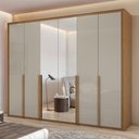 Ver imagem 2 de Guarda-roupa 6 Portas 6 Gavetas 100% Mdf Imperatore com Espelho