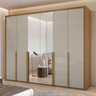 Guarda-roupa 6 Portas 6 Gavetas 100% Mdf Imperatore com Espelho - 2