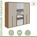 Ver imagem 3 de Guarda-roupa 6 Portas 6 Gavetas 100% Mdf Imperatore com Espelho