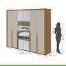 Guarda-roupa 6 Portas 6 Gavetas 100% Mdf Imperatore com Espelho - 8