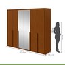 Guarda-roupa 6 Portas 6 Gavetas 100% Mdf Imperatore com Espelho - 8
