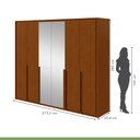 Ver mais imagens de Guarda-roupa 6 Portas 6 Gavetas 100% Mdf Imperatore com Espelho
