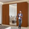 Guarda-roupa 6 Portas 6 Gavetas 100% Mdf Imperatore com Espelho - 10